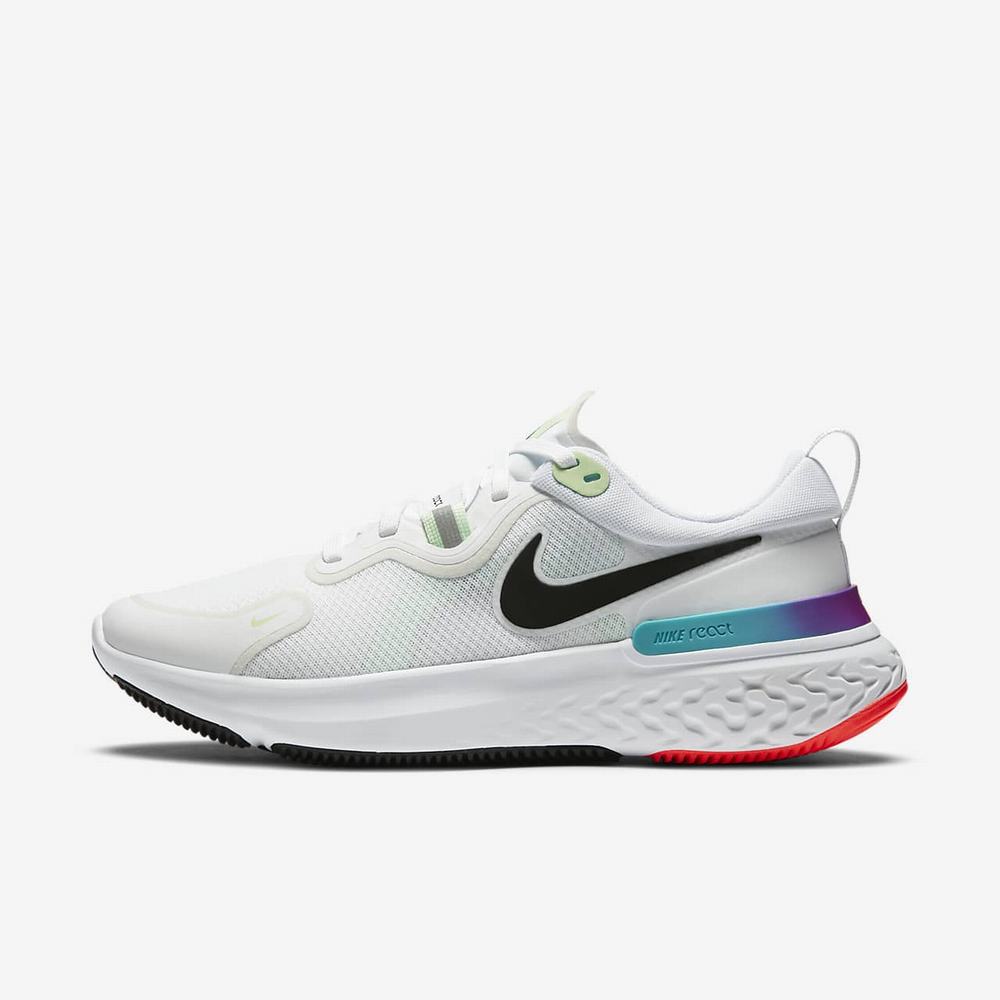 Chaussure De Running Nike React Miler Blanche 1284-697 White/Vapor Green/Hyper Jade/Black Femme | RYU-06050353